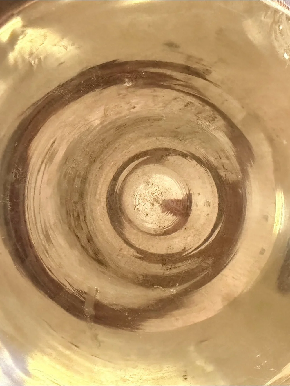 Vintage Circa 1960’s Decorative Metallic Copper And Brass Accent Bowl